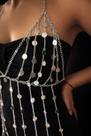Body Chain prata e dourado com Franjas leves festa festival Banho:Douradotamanho:M