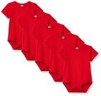 Body Clementine Premium Manga Curta Pacote com 5 Vermelho RN