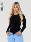 Body Collant Feminino Básico Manga Longa Anarruga Moda Blogueira Casual Elegante - Pink - G