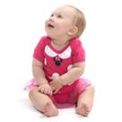 Body com Saia Bebe Minnie Rosa - Tamanho GG (de 9 a 12 meses) - 92027- Sulamericana