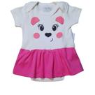 Body com Saia Menina Bebê Infantil Tema Ursinha