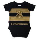 Body Corinthians Estampa Dourada Bebê Time Oficial Revedor
