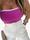 Body Corset sem alça Corselete Feminino Canelado Ribana Premium