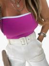 Body Corset sem alça Corselete Feminino Canelado Ribana Premium