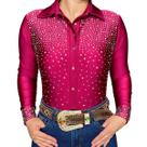 Body Country Feminino Tipo Camisa Manga Comprida Com Brilho Body Country Feminino Tipo Camisa Manga Comprida Com Brilho