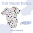 Body Curto Canelado Estampa Rotativa Masculino 100% Algodão, RN - P M G GG