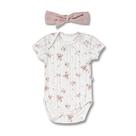 Body Curto Hug Com Faixa Kit Presente Quarto de Sofia Rosa