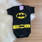 Body Curto para Bebê Batman preto Body Curto para Bebê Batman preto