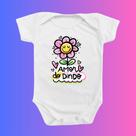Body de Bebê Amor do Padrinho Menino Azul Dindo Batizado Florzinho Padrinho