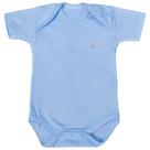 Body de Bebê Basic Manga Curta Azul