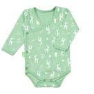 Body de bebê kimono minimalista cervo verde claro