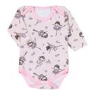Body de bebê longo estampa bailarina rosa claro Body de bebê longo estampa bailarina rosa claro