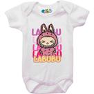 Body de Bebê manga curta 100% Algodão Labubu Rosa Body de Bebê manga curta 100% Algodão Labubu Rosa