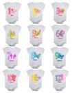Body de bebê mesversario borboletas - Kit 12 bodies