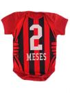 Body de Bebê Mesversario Manga Curta Time de Futebol Com Mês