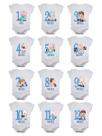 Body de Bebê Mesversario Neném Personal Kit 12 Bodies de 1 a 12 Meses Body de Bebê Mesversario Neném Personal Kit 12 Bodies de 1 a 12 Meses