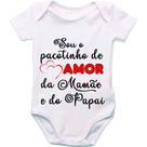 Body de Bebê Personalizado Frases Pacotinho da mamãe e do papai GB0507