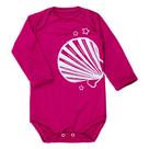 Body de Bebê Proteção UV50+ Manga Longa Concha Pink