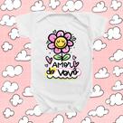 Body de Bebê Roupinha Amor da Vovô Menina Rosa Florzinha Presente Mimos