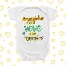 Body de Bebê Roupinha Amorzinho da Vovó e do Vovô Menina Menino Rosa Azul Presente Frase Doçura Avô
