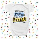 Body de Bebê Roupinha Papai Ama Pagode Neutro Presente Mimo Temático Monibeni