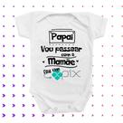 Body de Bebê Roupinha Papai vou Passear com Mamãe Faz Pix Menina Menino Presente