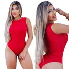 Body de Fecho Design Modela a Silhueta Manga Cavada Combina Versatilidade e Conforto