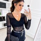 Body de renda e tule Body de renda e tule