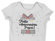 Body Do Bebê Feliz Aniversário Papai Branca