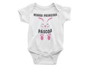 Body do Bebê Minha Primeira Páscoa Branca