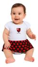 Body do Flamengo Vestido Saia Coração Roupa Bebê Menina Original