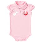 Body do Nautico Bebe Recem Nascido Vermelho Rosa Oficial