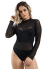 Body e Cropped Diluxo Tule Preto