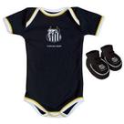 Body e Pantufa Santos Preto Torcida Baby Body e Pantufa Santos Preto Torcida Baby