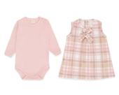 Body e vestido longo mini co xadrez algodão egipicio