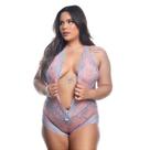 BODY EM RENDA BICOLOR ROSA CLARO E AZUL CLARO PLUS SIZE - Tamanho Único 48 a 52 BODY EM RENDA BICOLOR ROSA CLARO E AZUL CLARO PLUS SIZE - Tamanho Único 48 a 52