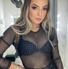 Body em Tule com Strass TAM Único