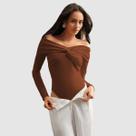 Body Feminino Bojo Decote Trançado Manga Longa Ciganinha Body Feminino Bojo Decote Trançado Manga Longa Ciganinha