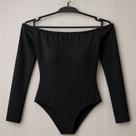 Body Feminino Manga Comprida Moda Gringa Y2k Ombro Suplex