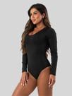 Body Feminino Manga Longa Costa Tapada Casual RLC MODAS
