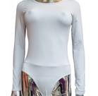 Body Feminino Manga Longa Gola Redonda Peluciado