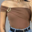 Body Feminino Ombro com Fivela Poliamida Suplex Look Elegante Orgânico bori body Verão Elegante Body Feminino Ombro com Fivela Poliamida Suplex Look Elegante Orgânico bori body Verão Elegante