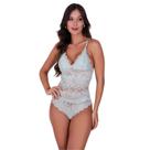 Body Feminino Renda Decote Profundo com Forro Sem Bojo LUIZA