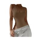Body Feminino Sem Mangas com Ombro De Fora - Malha Sexy Bodycon para Verão
