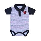 Body Flamengo Estampa do Hino Gola Polo Preta Oficial