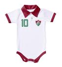 Body Fluminense Polo Branco Torcida Baby Body Fluminense Polo Branco Torcida Baby