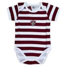 Body Fluminense Recem Nascido Oficial Listrado Escudo Bordad