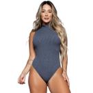 Body Gola Alta Canelado Bella Fiore Sem Manga Roupa Blogueira Moda Casual
