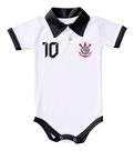 Body Gola Polo Macacão Infantil Corinthians Para Bebê Time de Futebol Oficial Body Gola Polo Macacão Infantil Corinthians Para Bebê Time de Futebol Oficial