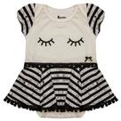 Body Gorette The Cat Com Saia Listrada Off-White